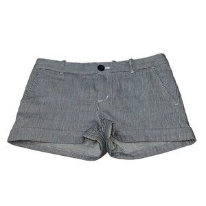 Talula Women's Size 2 Denim Shorts Striped w. Beltloops Cotton Blend Preppy